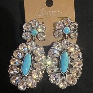 Elegant Silver and Turquoise Earrings